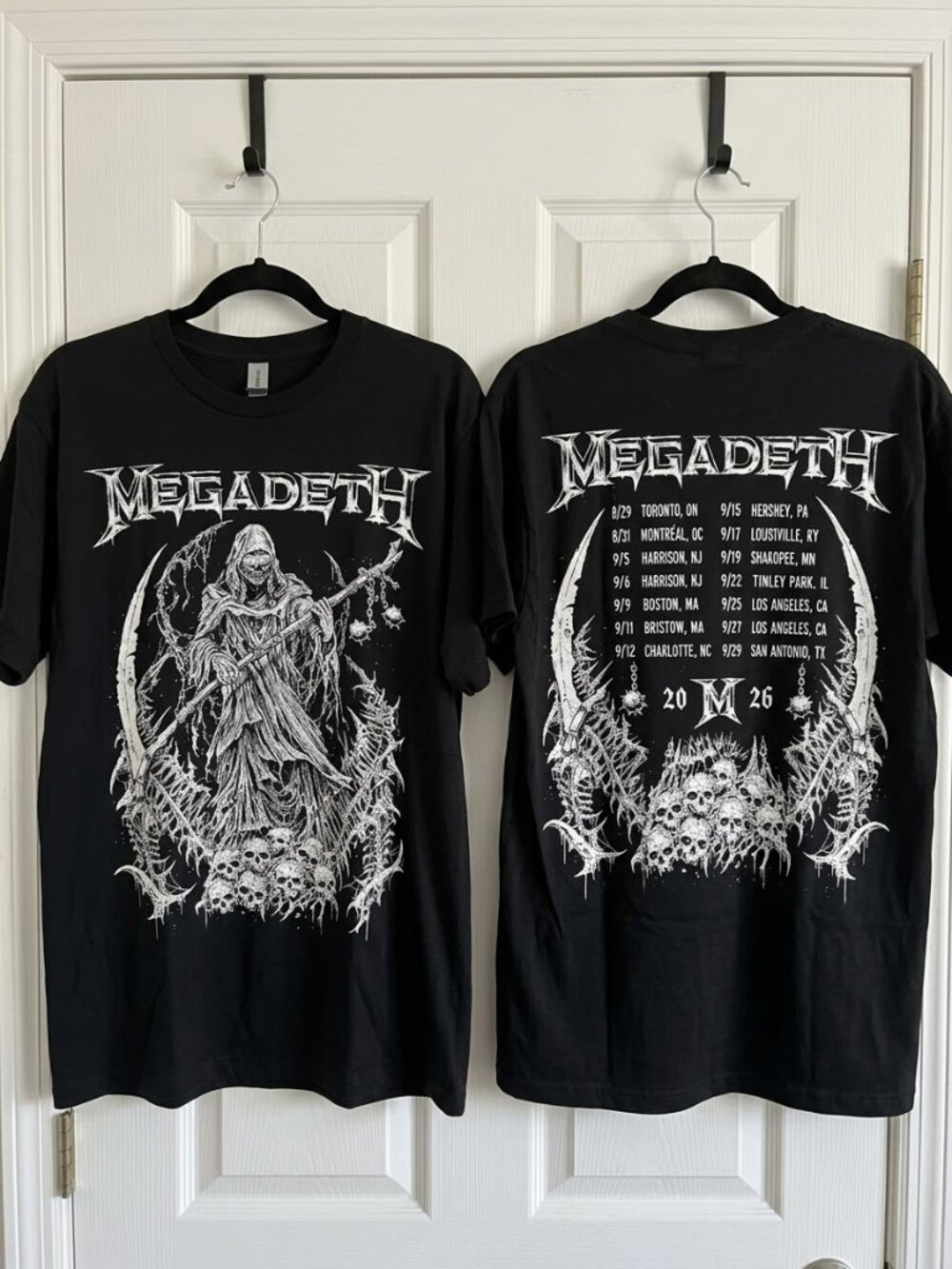 Reprint - Megadeth North American 2026 Tour Merch Vic The Reaper T-Shirt